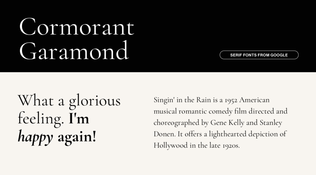 Cormorant Garamond from Google Fonts