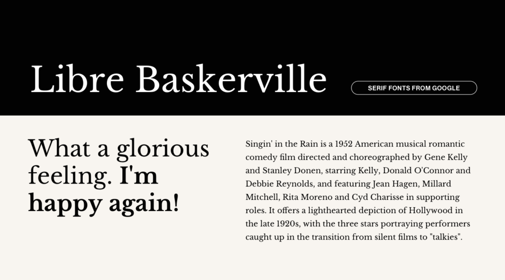 Libre Baskerville from Google Fonts