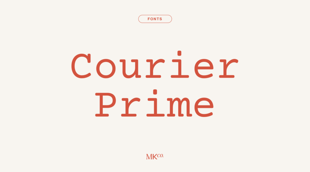 Courier Prime Font