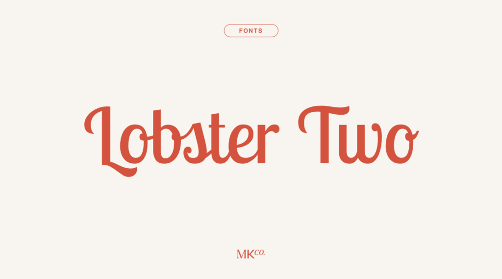 Lobster Two Font