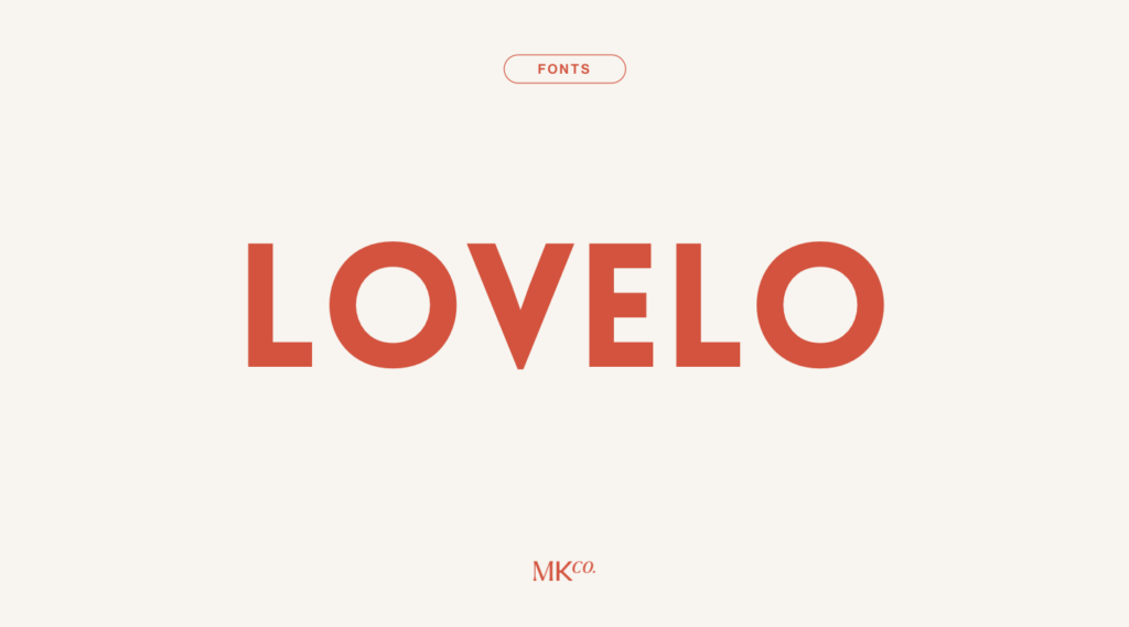 Lovelo Black Font