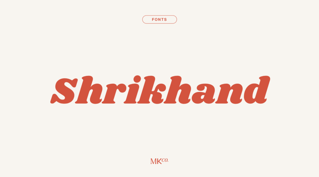 Shrikhand Font