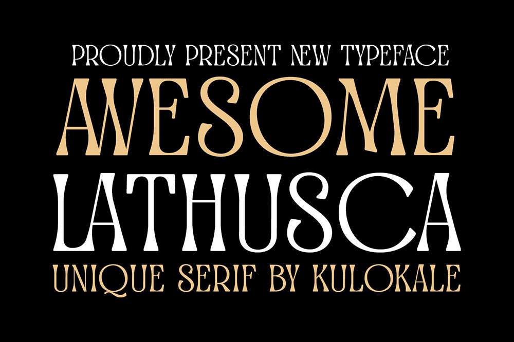 Awesome Lathusca Font